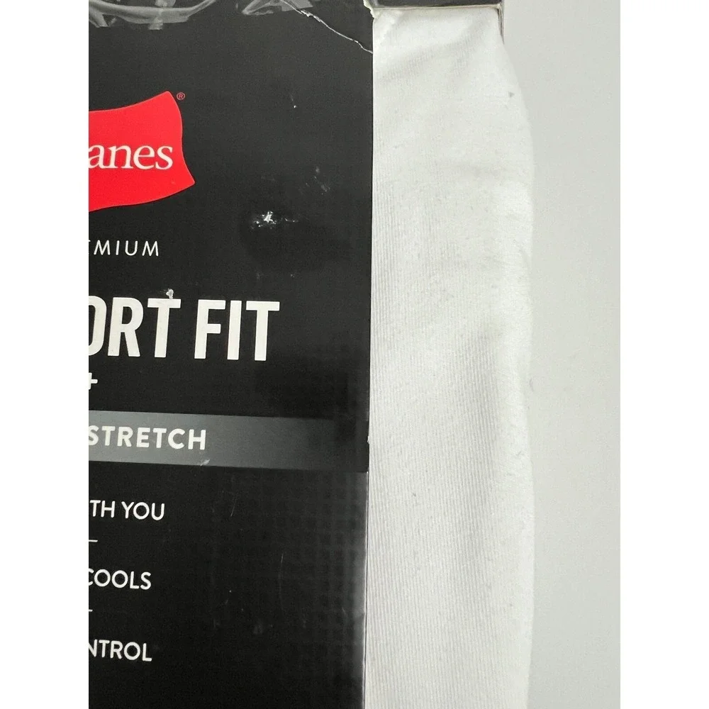 Hanes Mens Crews 3 Pack Undershirt Sz Med Premium Black Label Crewneck White A4